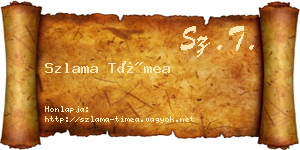Szlama Tímea névjegykártya